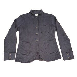 Max N Chester Women's Charcoal Gray Blazer Size 8 Polyester Cotton Comfortable